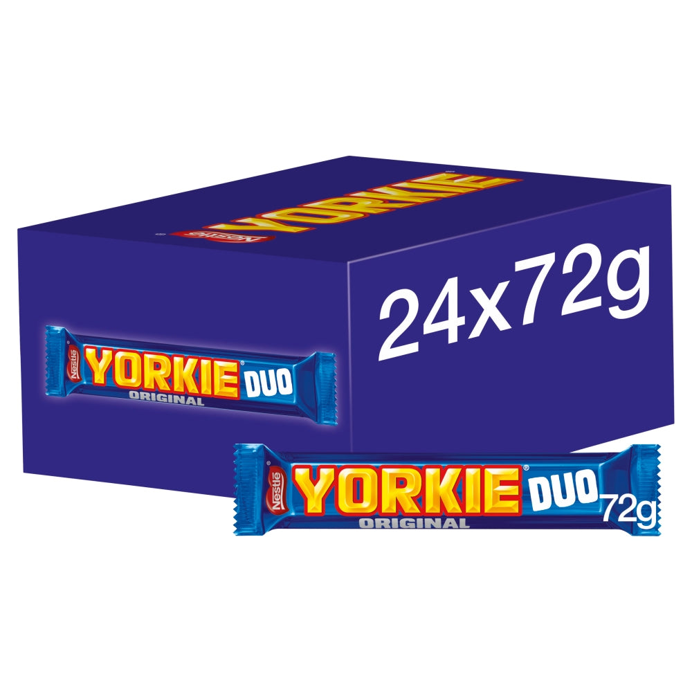 Yorkie Milk Chocolate Duo Bar 72g (Box of 24)