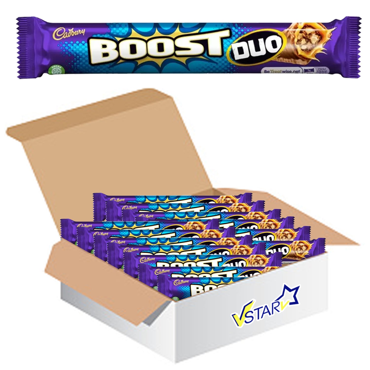 Cadbury Boost Duo Chocolate Bar 32 x 63g - Full Box - WingsMart