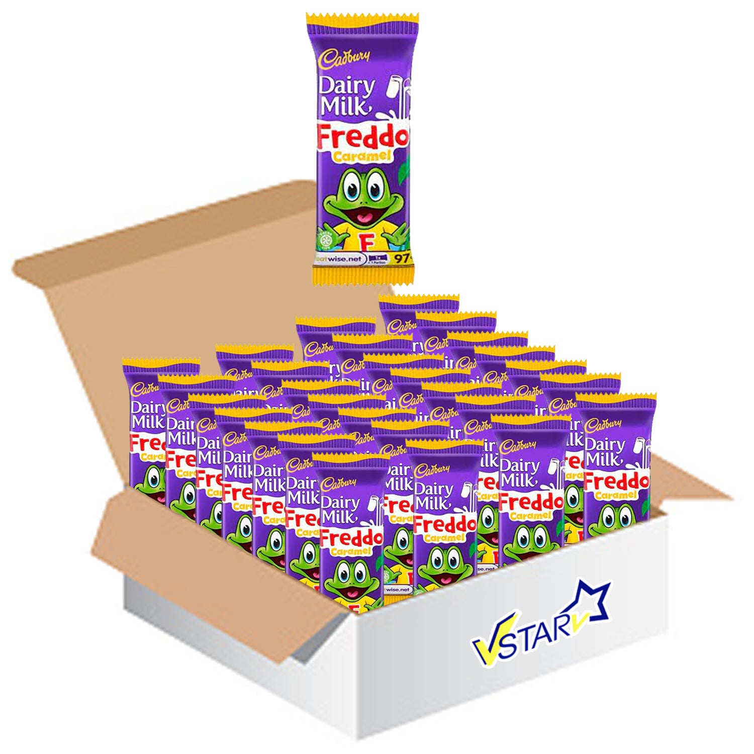 Cadbury Dairy Milk Freddo Caramel Chocolate Bar 60 x 19.5g - Full Box - WingsMart