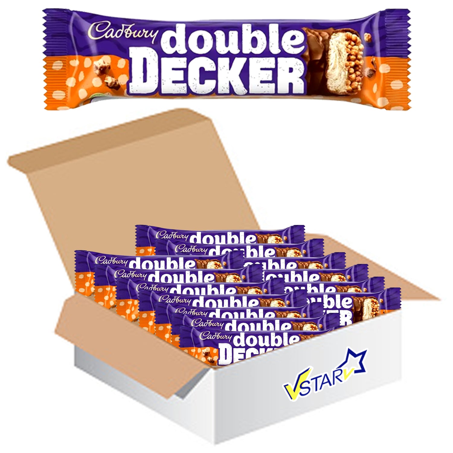 Cadbury Double Decker Chocolate Bar 48 x 54.5g - Full Box - WingsMart