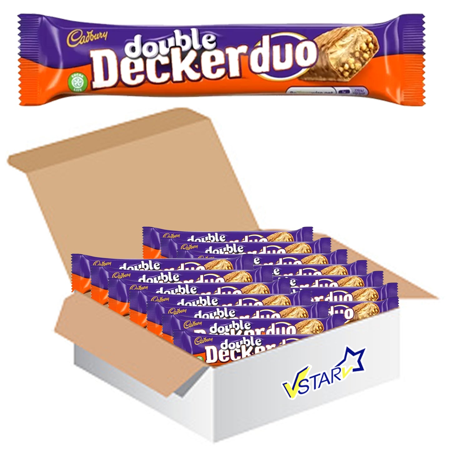 Cadbury Double Decker Duo Chocolate Bar 32 x 74g - Full Box - WingsMart