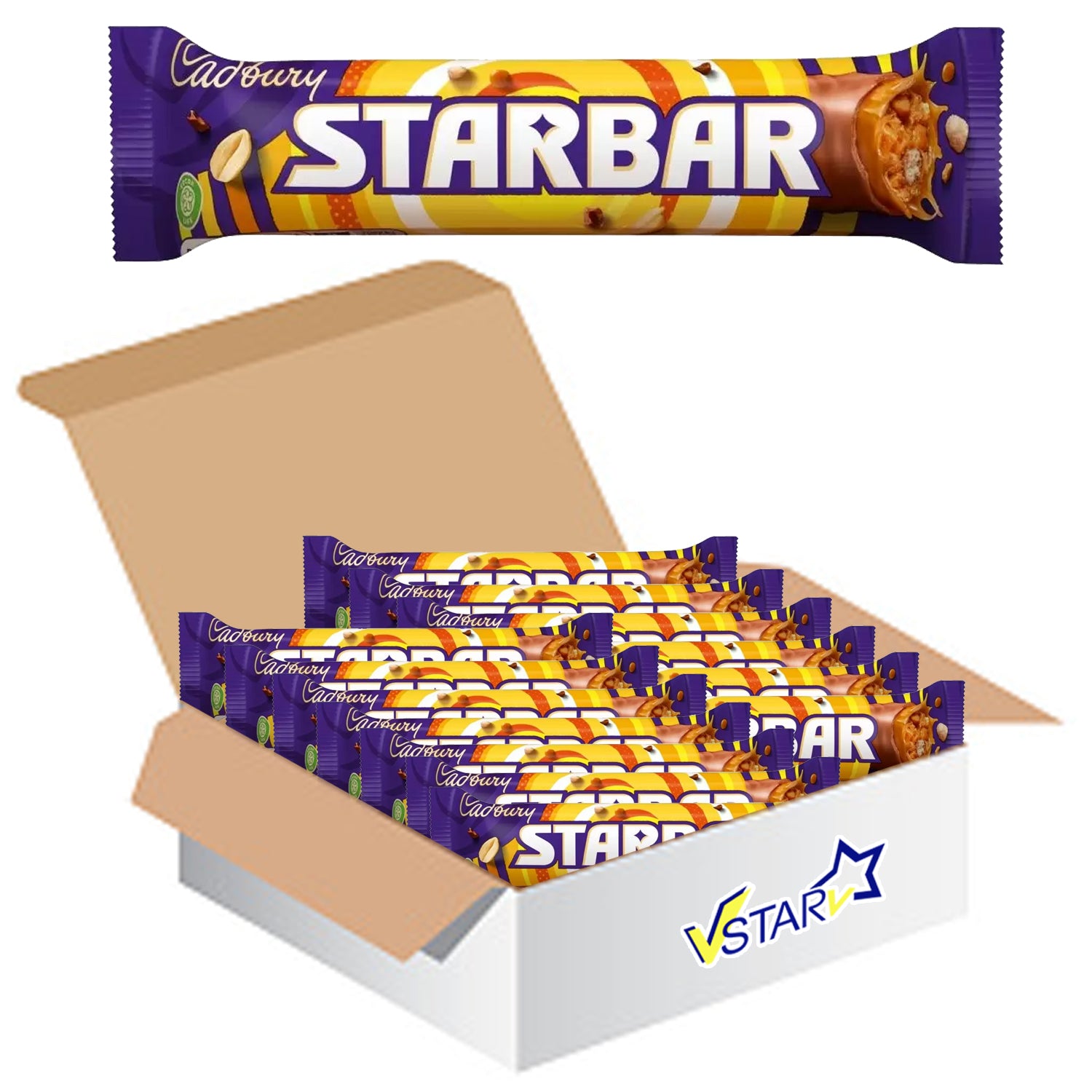 Cadbury Starbar Chocolate Bar 32 x 49g - Full Box - WingsMart