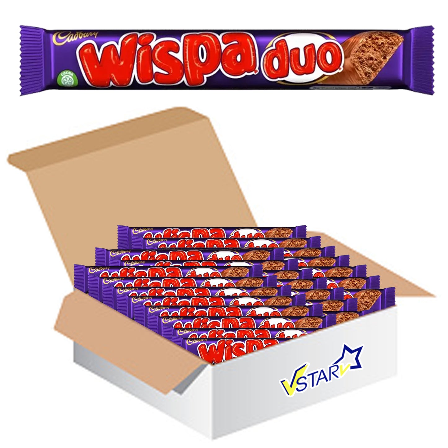 Cadbury Wispa Duo Chocolate Bar 47g (Box Of 32) - WingsMart