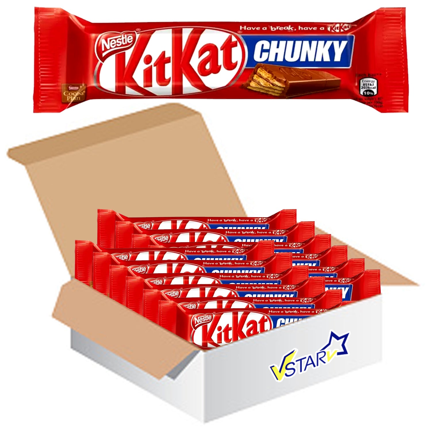 Kit Kat Chunky Milk Chocolate Bar 24 X 40g - Full Box – WingsMart