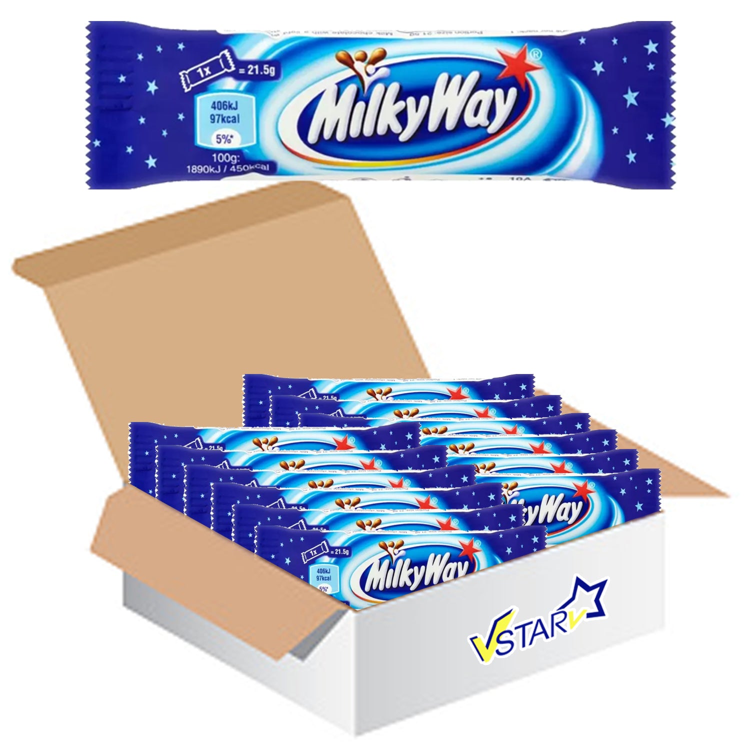 Milky Way Chocolate Bars 56 x 21.5g - Full Box - WingsMart