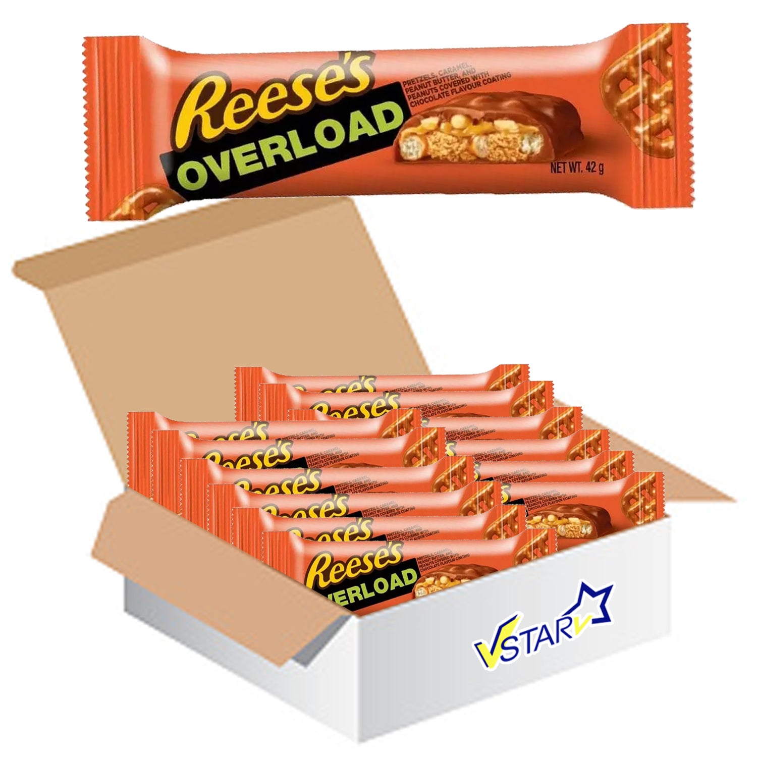 Reese’s Overload Chocolate Bar 18 x 42g - Full Box - WingsMart