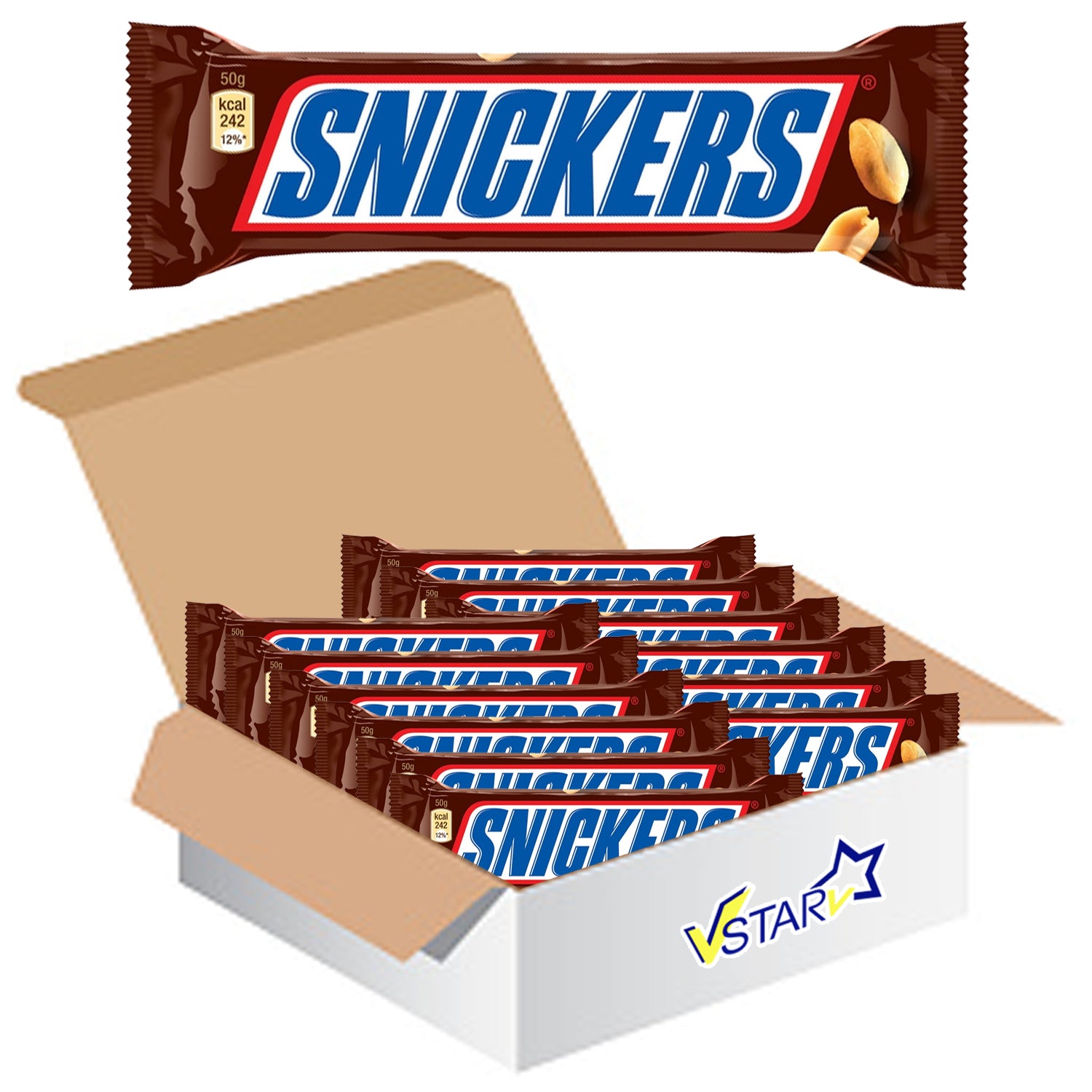 Snickers Chocolate Bar 24 x 50g - Full Box - WingsMart