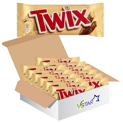 Twix Chocolate Biscuit Twin Bars 25 x 50g - Full Box - WingsMart