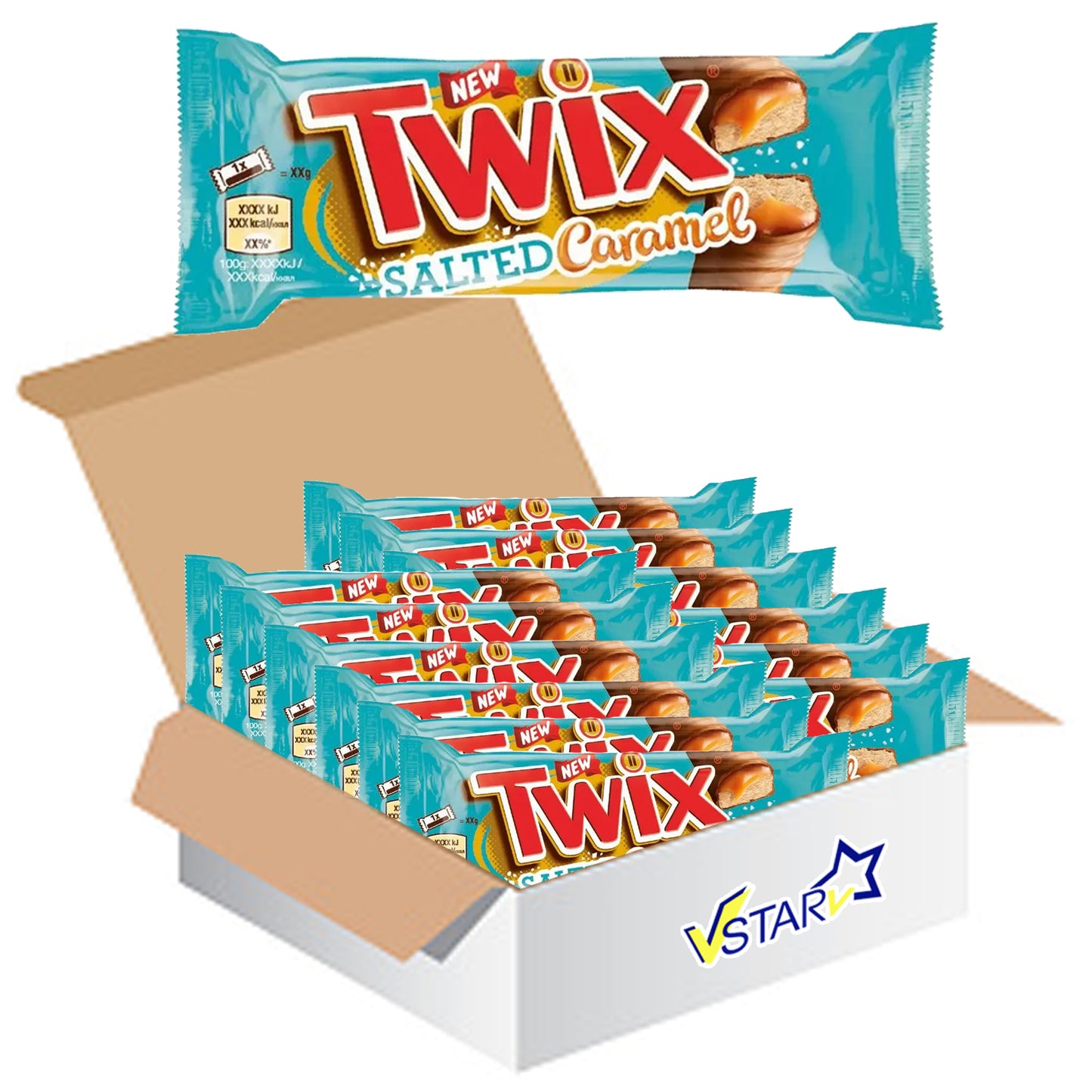 Twix Salted Caramel Biscuit Twin Bars 30 x 46g - Full Box - WingsMart