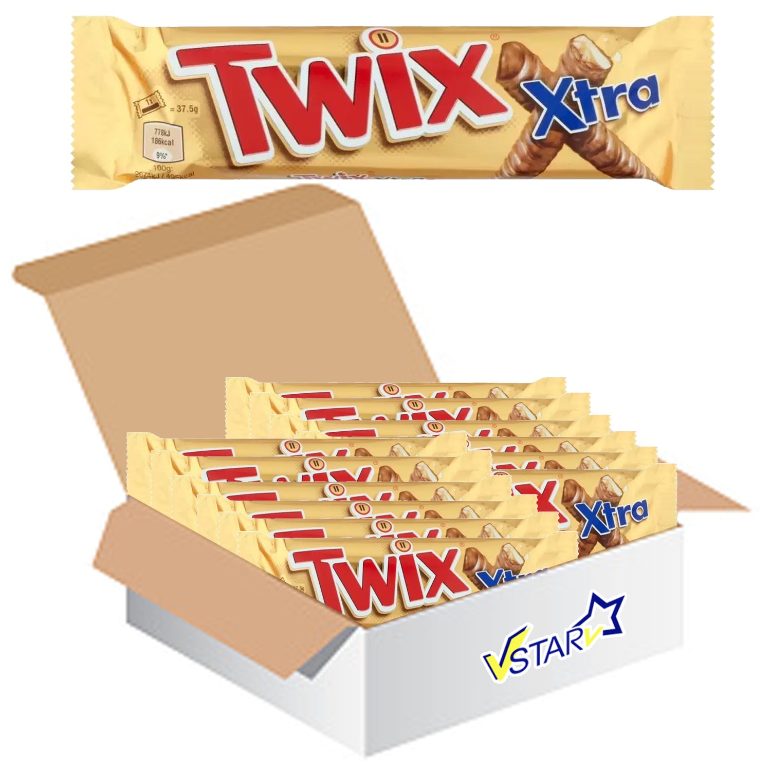 Twix Xtra Chocolate Biscuit Twin Bars 24 x 75g - Full Box - WingsMart