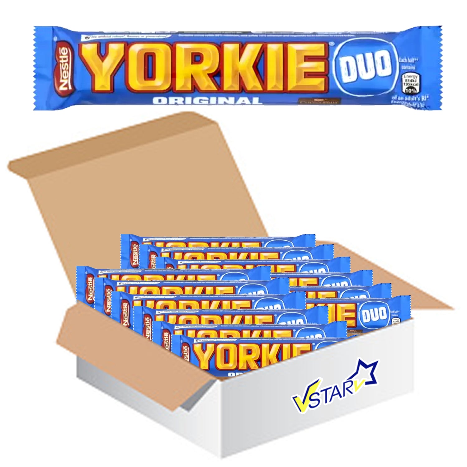 Yorkie Milk Chocolate Duo Bar 24 x 72g - Full Box - WingsMart