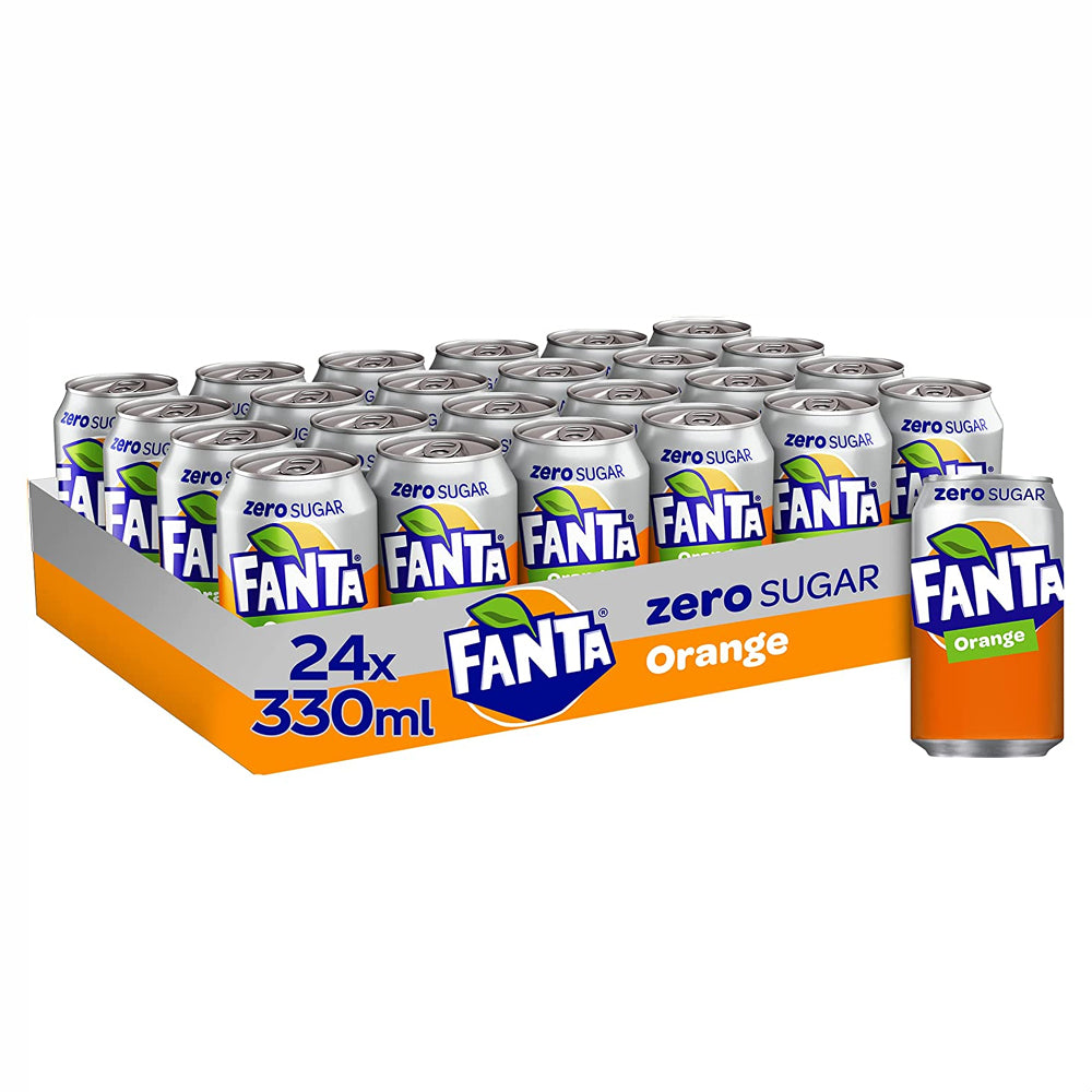 Fanta Orange Zero Cans 24 x 330ml - WingsMart